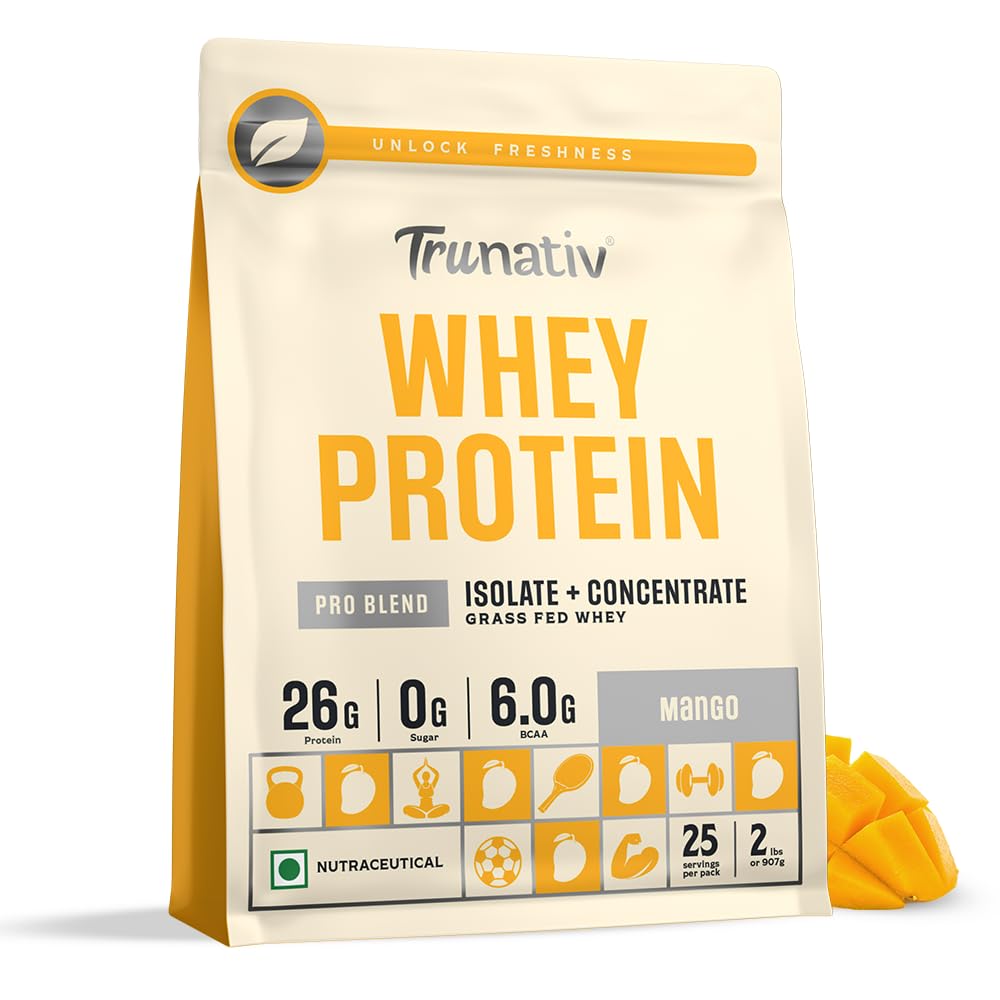 Trunativ Pro Blend Whey Protein Powder Isolate & Concentrate 2lbs (907g)