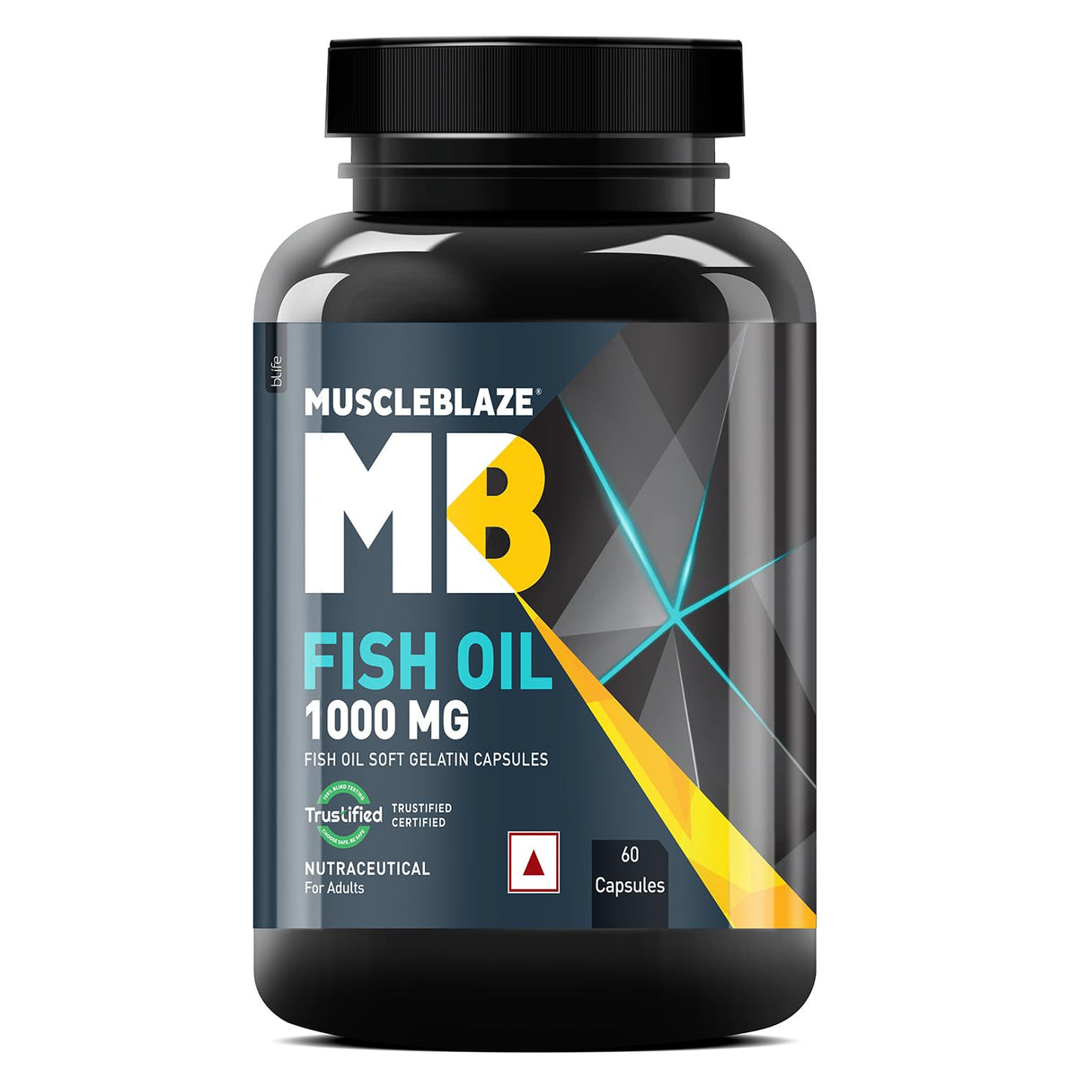 MuscleBlaze Omega 3 Fish Oil, 60 Capsules | 1000mg Omega 3 With 180mg EPA & 120mg DHA