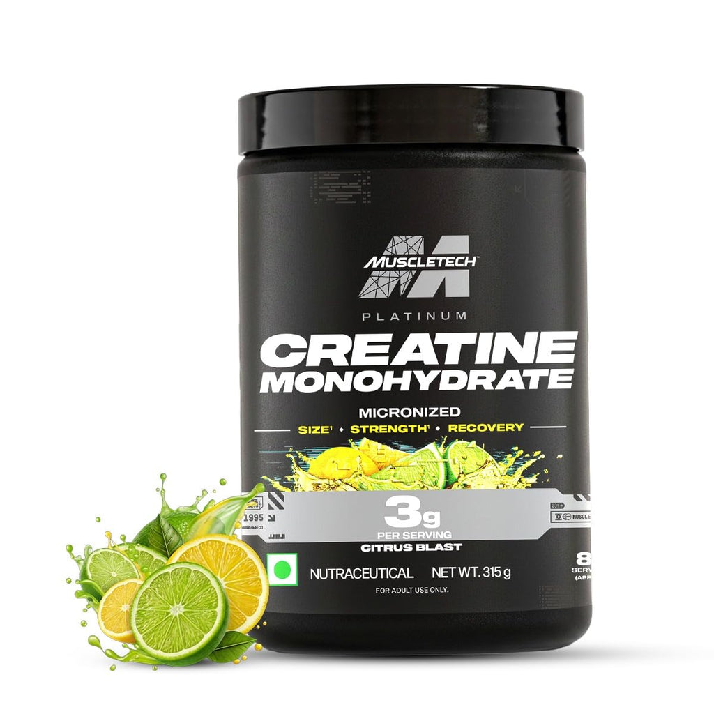 MuscleTech Platinum Creatine Micronized Powder | 83 Servings, Citrus Blast
