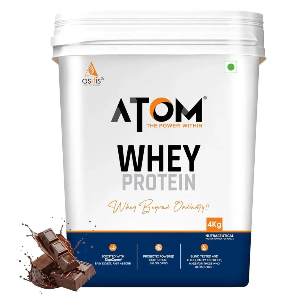 AS-IT-IS ATOM Whey Protein 4kg | 27g protein | Isolate & Concentrate | Double Ri