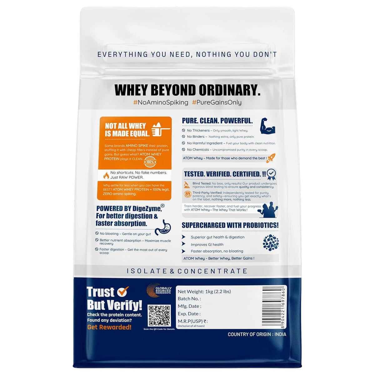 AS-IT-IS Nutrition ATOM Whey Protein 1kg