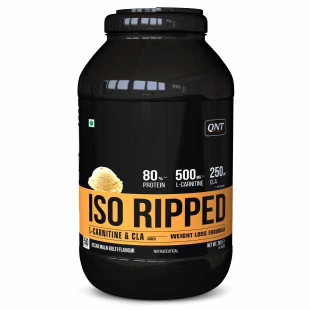 QNT ISO Ripped Whey Protein Isolate Powder | With L-Carnitine & CLA | 32g Pure Whey Isolate per Serving | Supports Lean