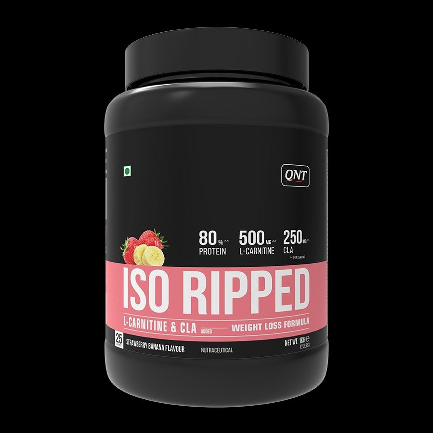 QNT ISO Ripped Whey Protein Isolate Powder | With L-Carnitine & CLA | 32g Pure Whey Isolate per Serving | Supports Lean