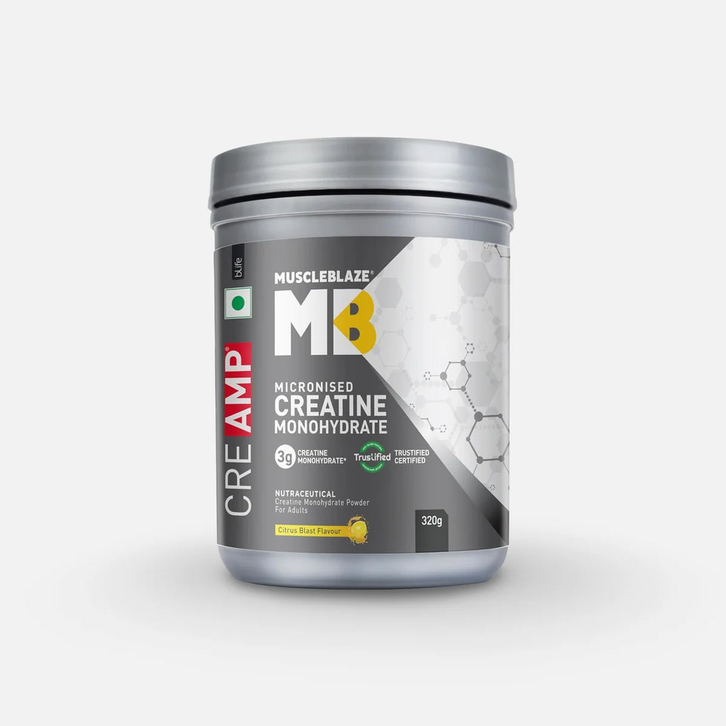 Muscle Blaze Creatine Monohydrate CreAMP, Trustified Certified Creatine | 320g