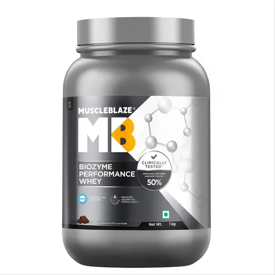 MUSCLEBLAZE BIOZYME PERFORMANCE WHEY PROTEIN FREE DELIVERY