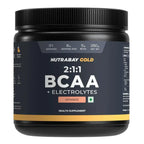 Nutrabay Gold BCAA 2:1:1 with Electrolytes - 5g Vegan BCAAs, Pre/Post Workout Energy Drink - 250g